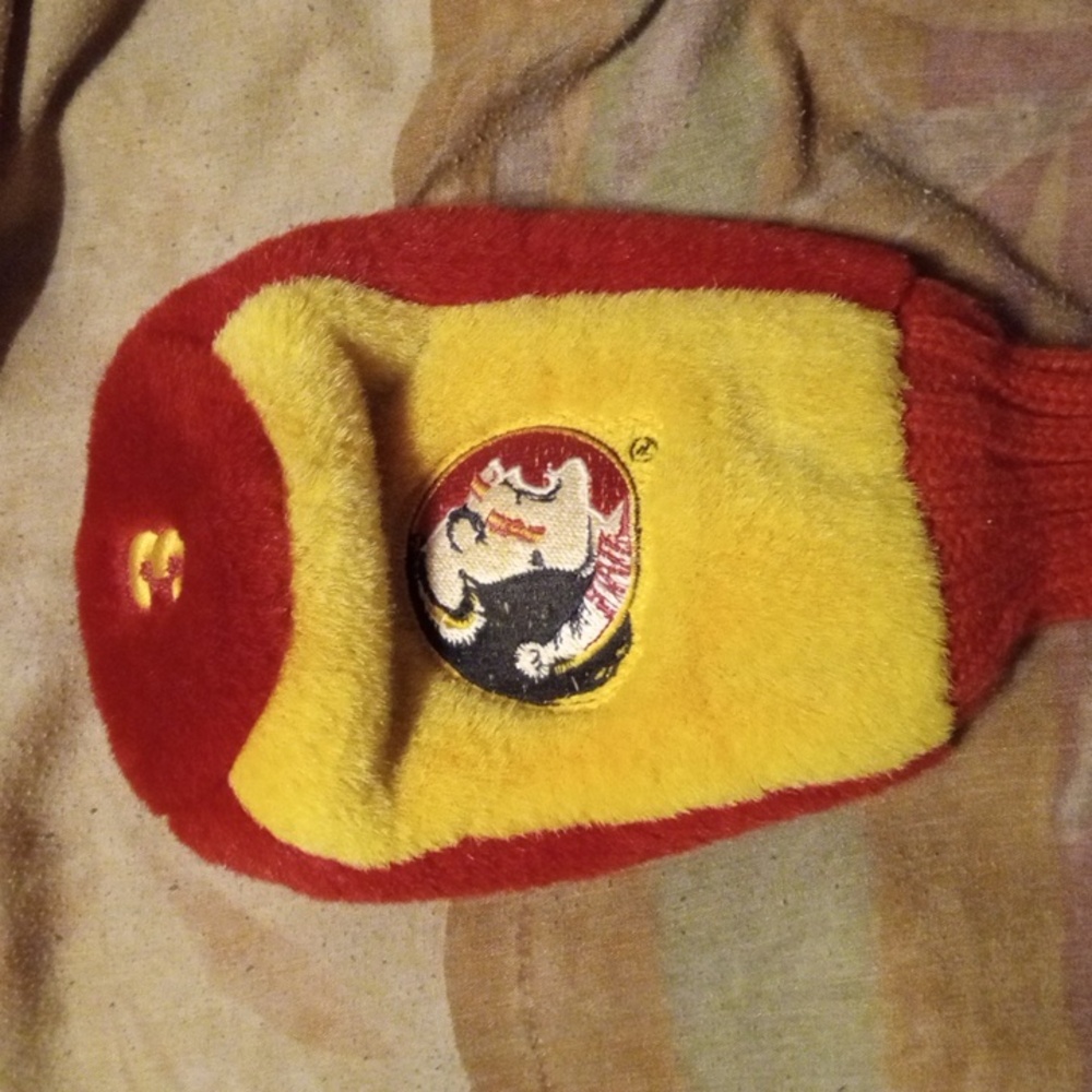 Embroidered Florida State 3 wood club sock.